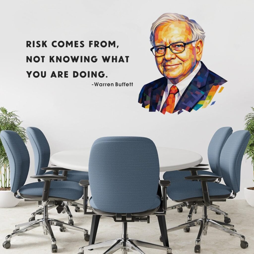 Warren Buffett Risk Motivational Office Inspiration Wall Sticker
