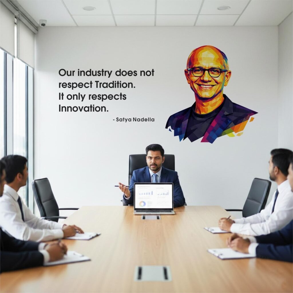 Satya Nadella Innovation Motivational Office Inspirational Leadership  Wall Sticker