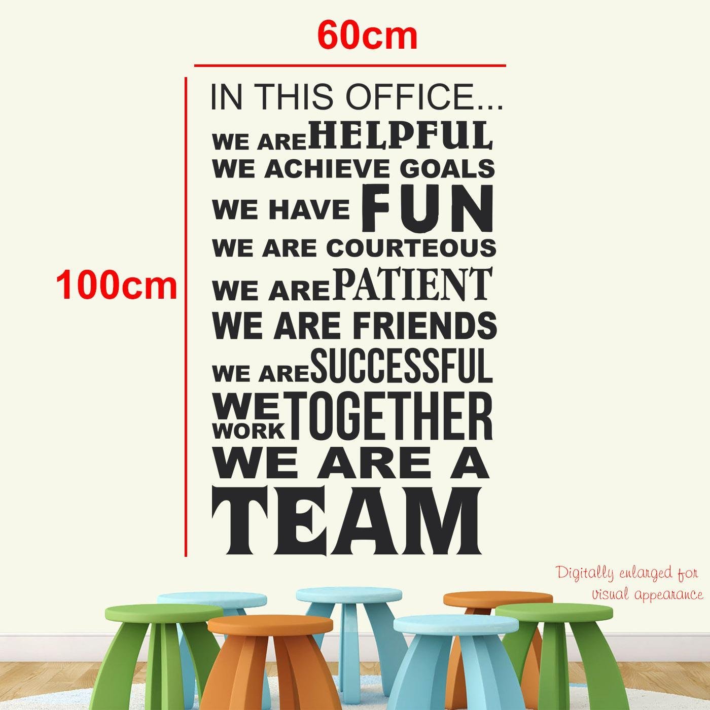 Team- Work Together - Office - Inspirational - Motivational - Quotes - Wall Sticker - Image 3