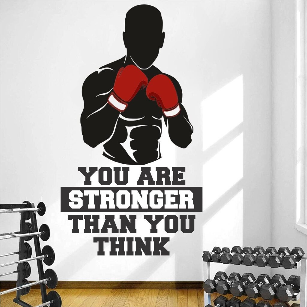 Gym - Fitness - Bodybuilding - Office - Sports - Workout - Boxing -  Inspirational - Motivational - Quotes - Wall Sticker