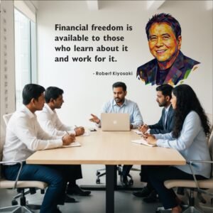 Robert Kiyosaki Financial Freedom Motivational Office Entrepreneur Inspiration Wall Sticker