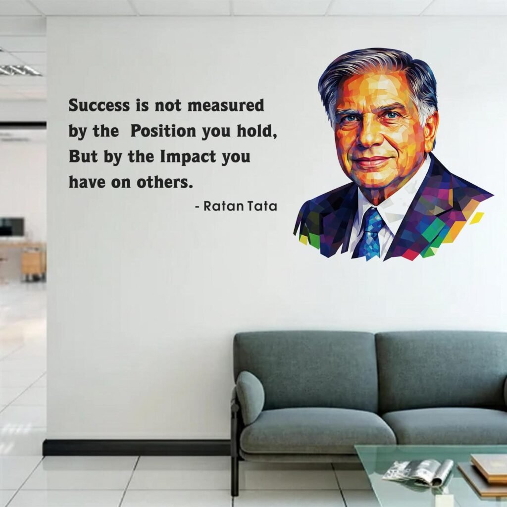 Ratan Tata Success Motivational Office Inspirational Business Wall Sticker