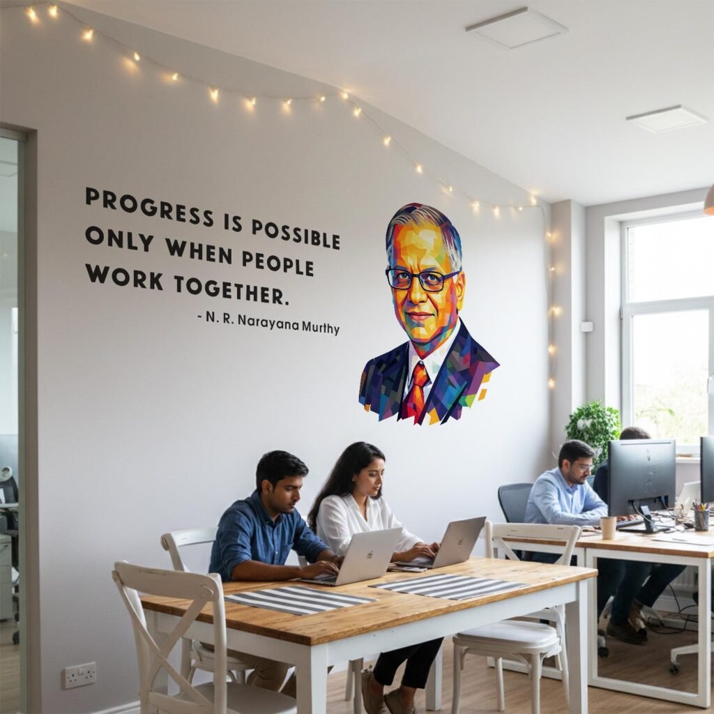 N. R. Narayana Murthy Quote Motivational Office Teamwork Inspirational Wall Sticker