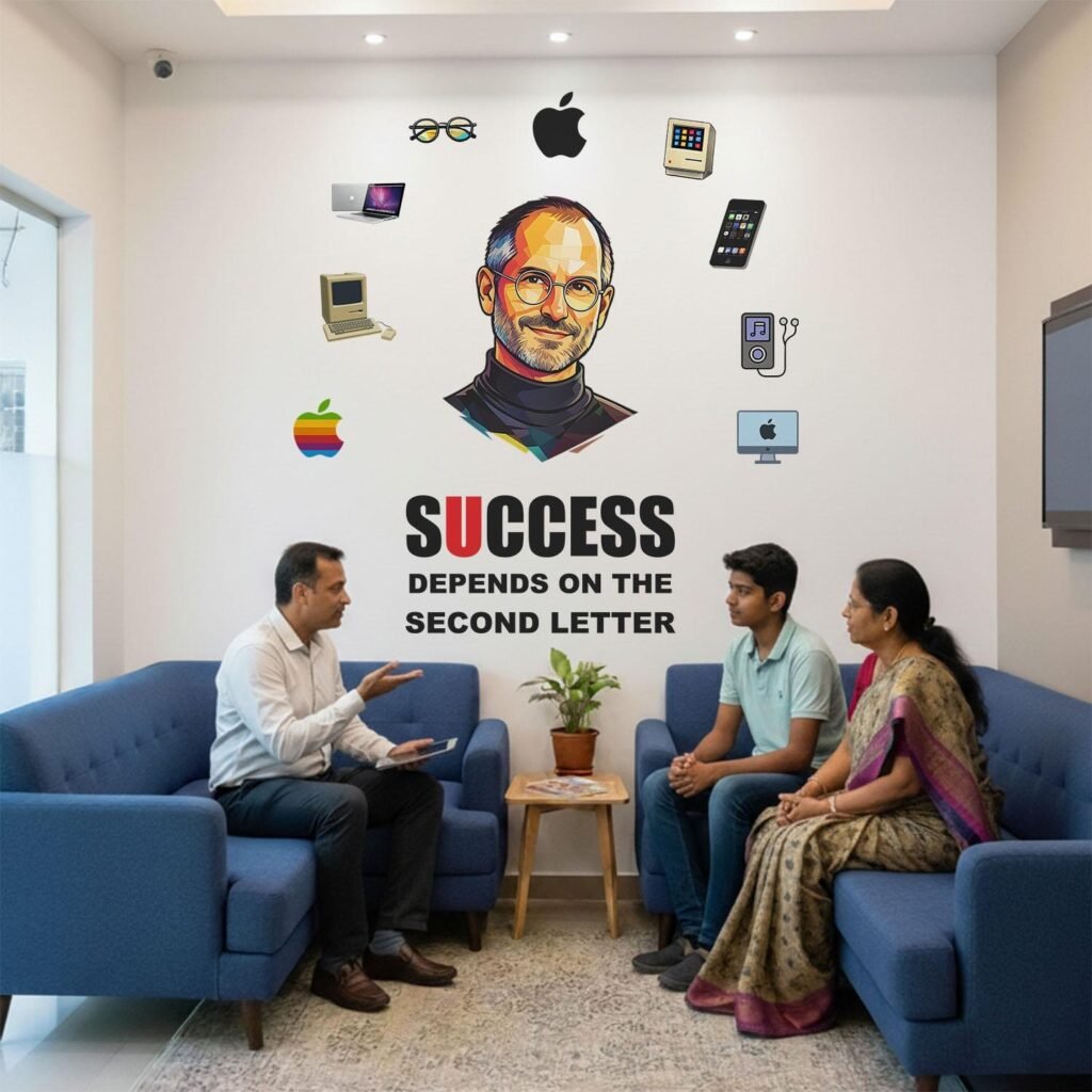 StickMe Steve Jobs Motivational Quote Wall Sticker Success Office Wall Decor for Home & Workspace